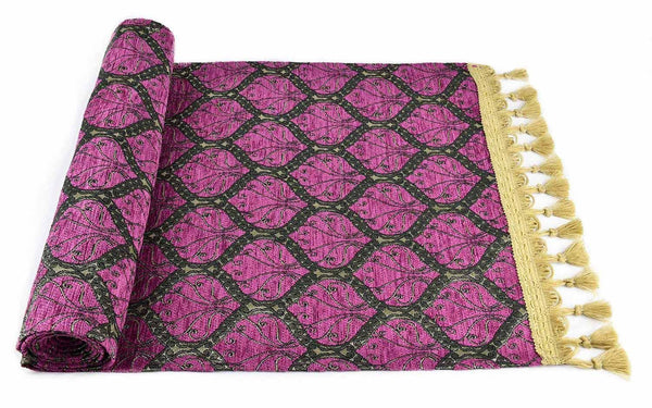 Table Runner Traditional Fuchsia Purple Textile Sydney Grand Bazaar 