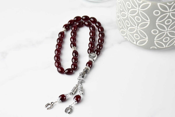 Tasbih Worry Beads Komboloi Burgundy Evil Eye Sydney Grand Bazaar 