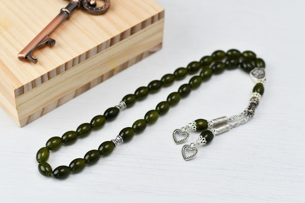 Tasbih Worry Beads Komboloi Olive Green Evil Eye Sydney Grand Bazaar 