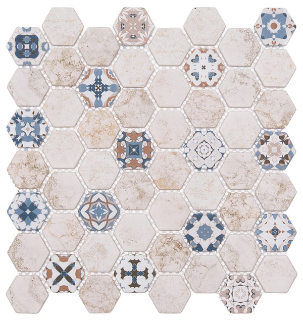 Todagres Cream Hexagon Mosaic Tile Mosaic Tile Sydney Grand Bazaar 
