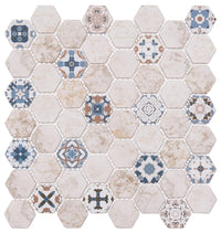 Todagres Cream Hexagon Mosaic Tile Mosaic Tile Sydney Grand Bazaar 