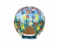 Turkish Candle Holder Dantel Balloon Light Blue Green Ceramic Sydney Grand Bazaar 