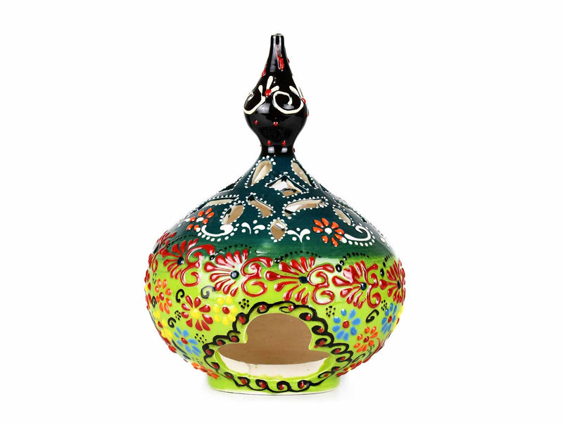 Turkish Candle Holder Dantel Large Pear Light Green Ceramic Sydney Grand Bazaar 