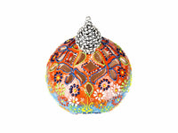 Turkish Candle Holder Dantel Large Pear Orange Light Blue Ceramic Sydney Grand Bazaar 