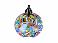 Turkish Candle Holder Flower Large Pear Blue Ceramic Sydney Grand Bazaar 