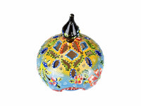 Turkish Candle Holder Flower Large Pear Yellow Light Blue Ceramic Sydney Grand Bazaar 