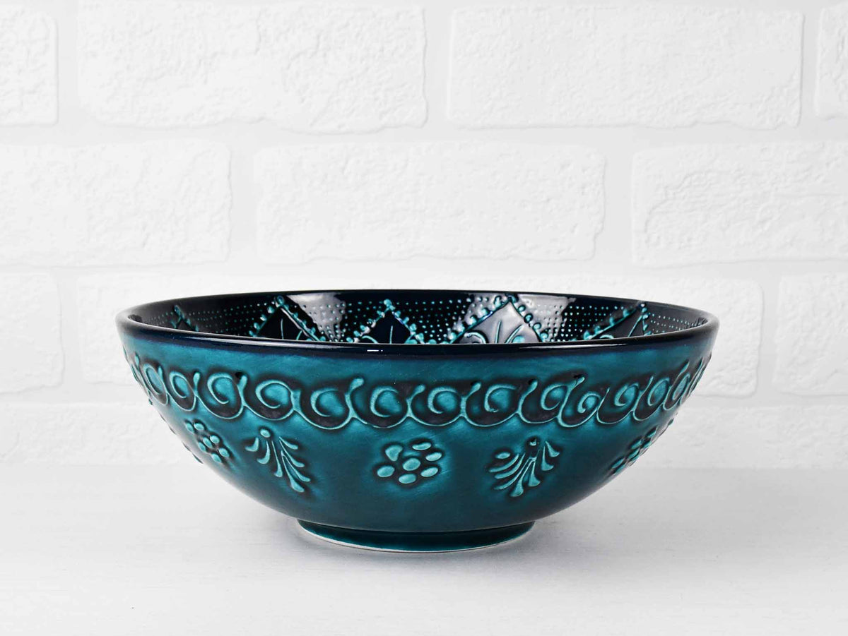 Turkish Ceramic Bowl 20 cm Turquoise Ceramic Sydney Grand Bazaar 