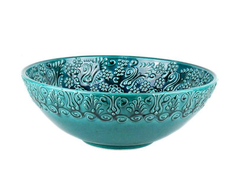 Turkish Ceramic Bowl 25 cm Turquoise Ceramic Sydney Grand Bazaar 