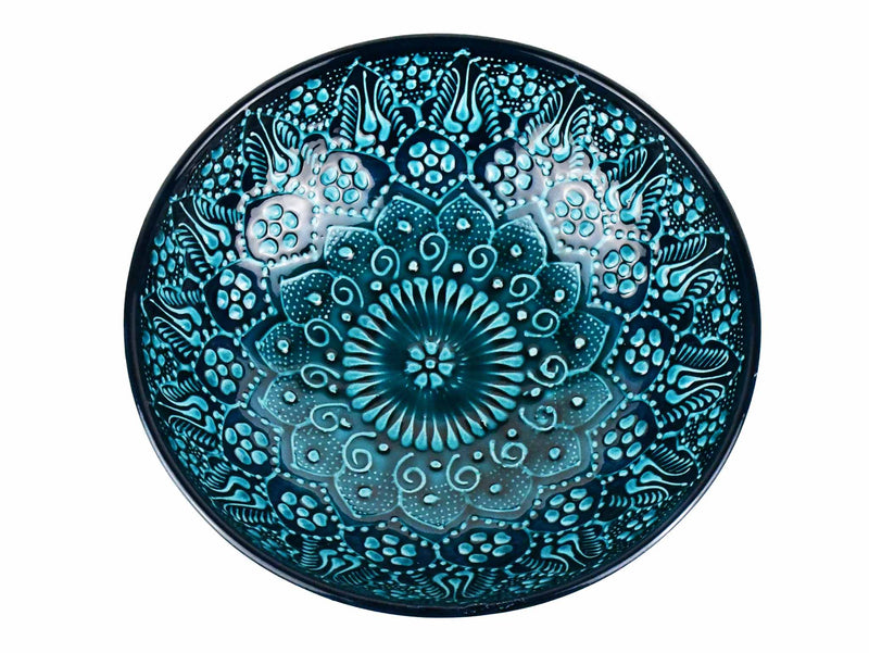 Turkish Ceramic Bowl 25 cm Turquoise Ceramic Sydney Grand Bazaar Design 2 