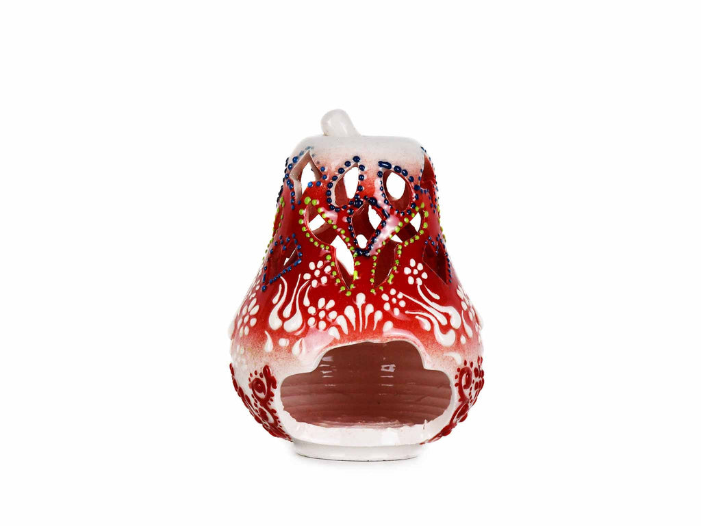 Turkish Ceramic Candle Holder Small Pear Red Ceramic Sydney Grand Bazaar 