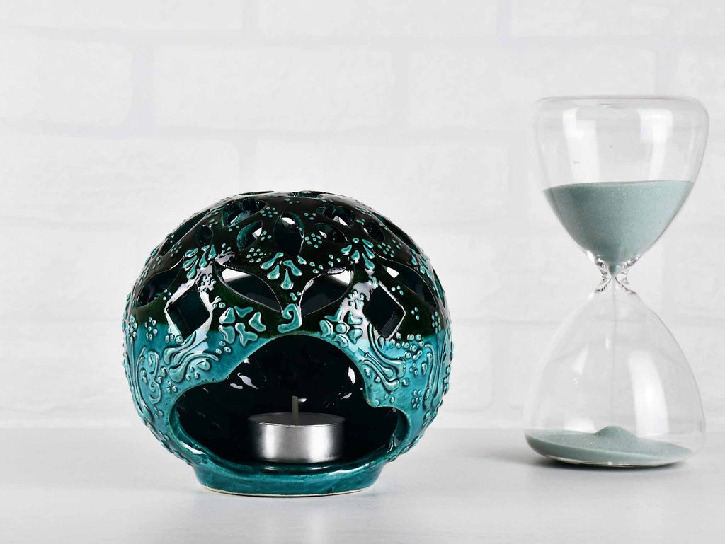 Turkish Ceramic Candle Holders Firuze Turquoise Green Design 2 Ceramic Sydney Grand Bazaar 