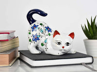 Turkish Ceramic Cat Figurines Iznik Blue Tail Up Ceramic Sydney Grand Bazaar 