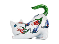 Turkish Ceramic Cat Figurines Iznik Light Green Tail Up Ceramic Sydney Grand Bazaar 