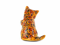 Turkish Ceramic Cat Ornament Dantel Playful Yellow Design 1 Ceramic Sydney Grand Bazaar 