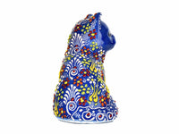 Turkish Ceramic Cat Ornament Dantel Sitting Blue Ceramic Sydney Grand Bazaar 