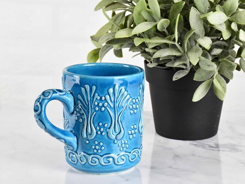Turkish Ceramic Mugs Firuze Turquoise Blue Ceramic Sydney Grand Bazaar 
