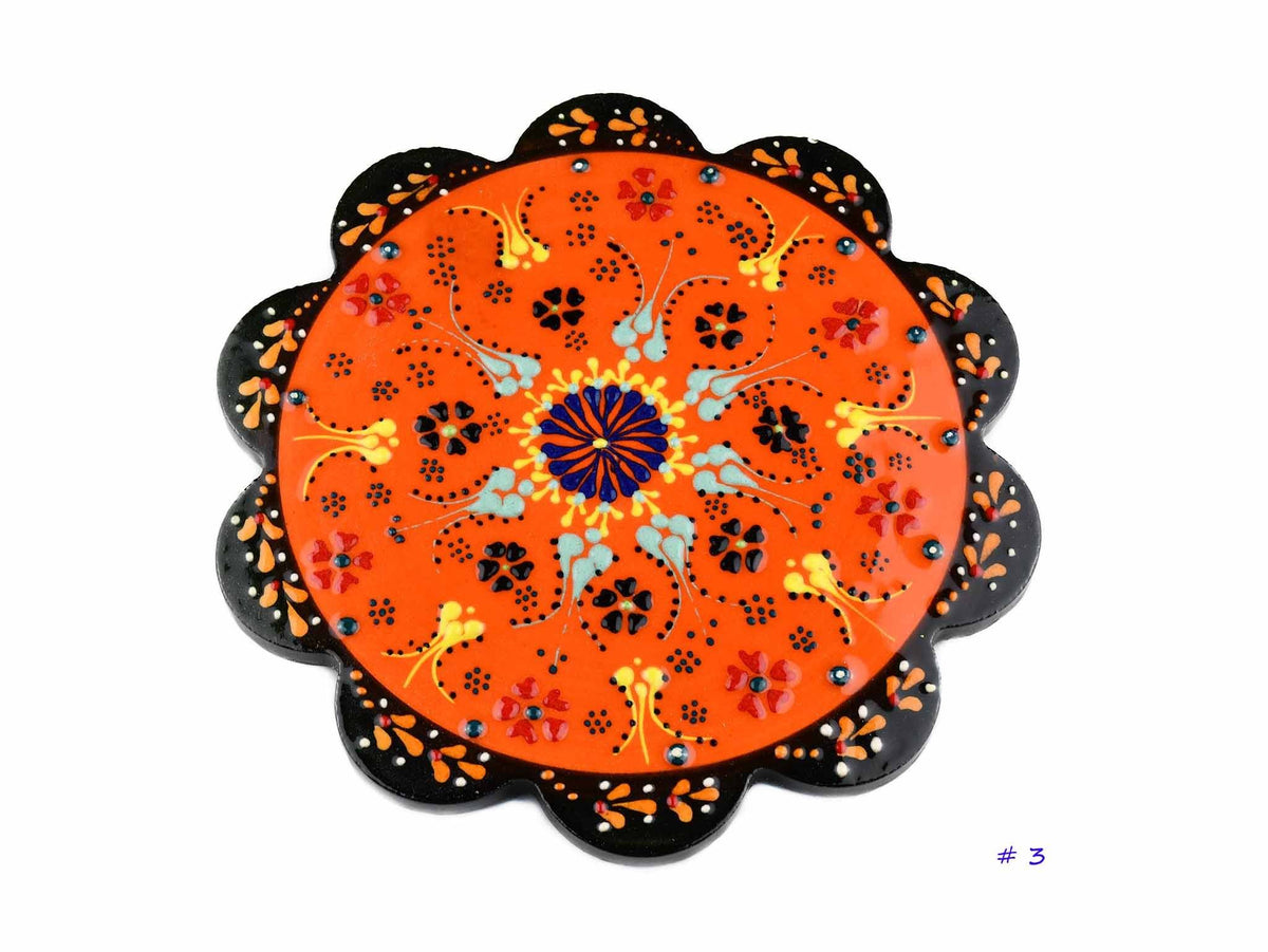 Turkish Ceramic Trivet Dantel Collection Orange Ceramic Sydney Grand Bazaar 3 
