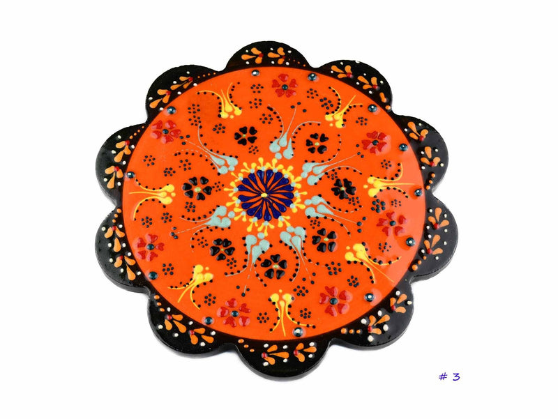 Turkish Ceramic Trivet Dantel Collection Orange Ceramic Sydney Grand Bazaar 3 