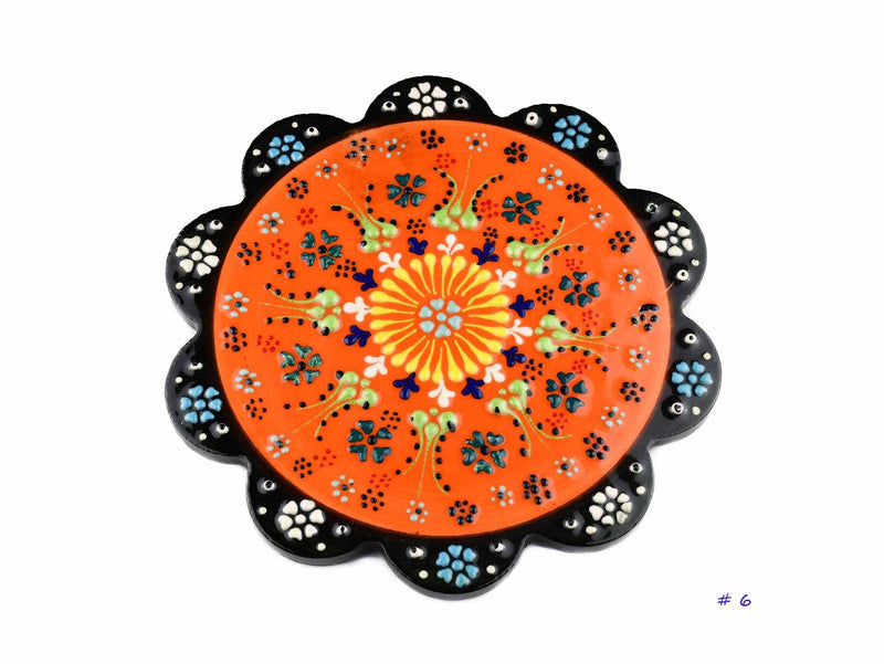 Turkish Ceramic Trivet Dantel Collection Orange Ceramic Sydney Grand Bazaar 6 