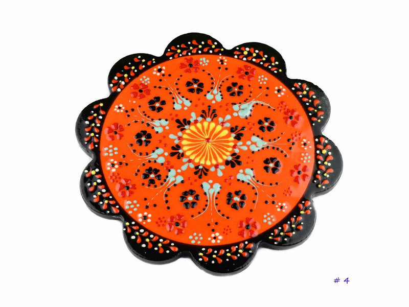 Turkish Ceramic Trivet Dantel Collection Orange Ceramic Sydney Grand Bazaar 4 