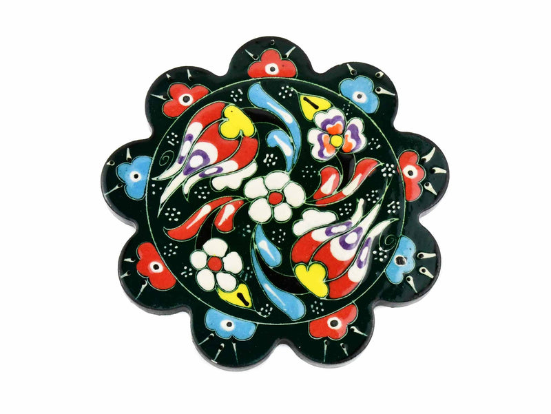 Turkish Coasters Flower Collection Green Ceramic Sydney Grand Bazaar 26 