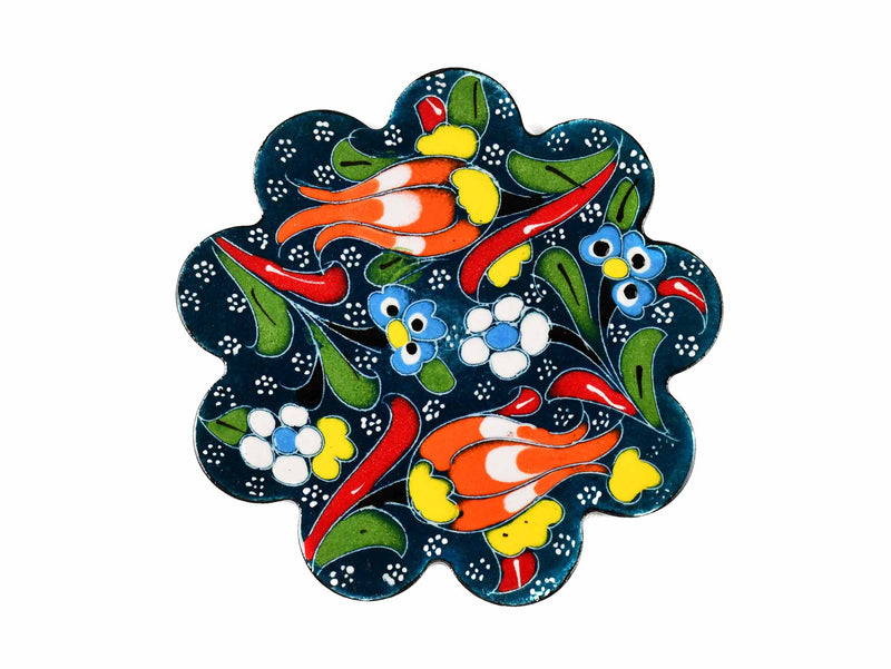 Turkish Coasters Flower Collection Green Ceramic Sydney Grand Bazaar 34 