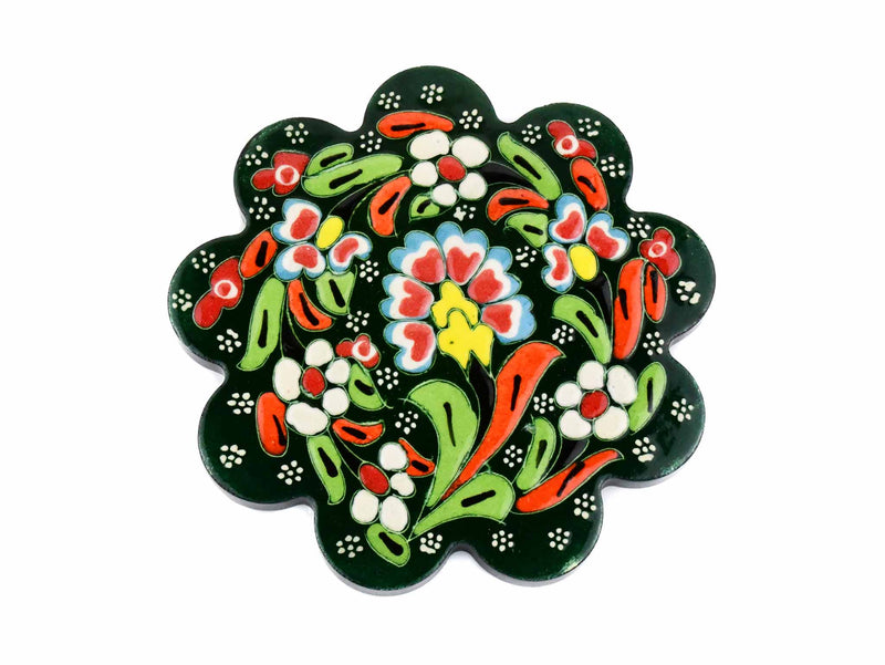 Turkish Coasters Flower Collection Green Ceramic Sydney Grand Bazaar 21 