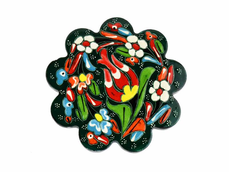 Turkish Coasters Flower Collection Green Ceramic Sydney Grand Bazaar 17 