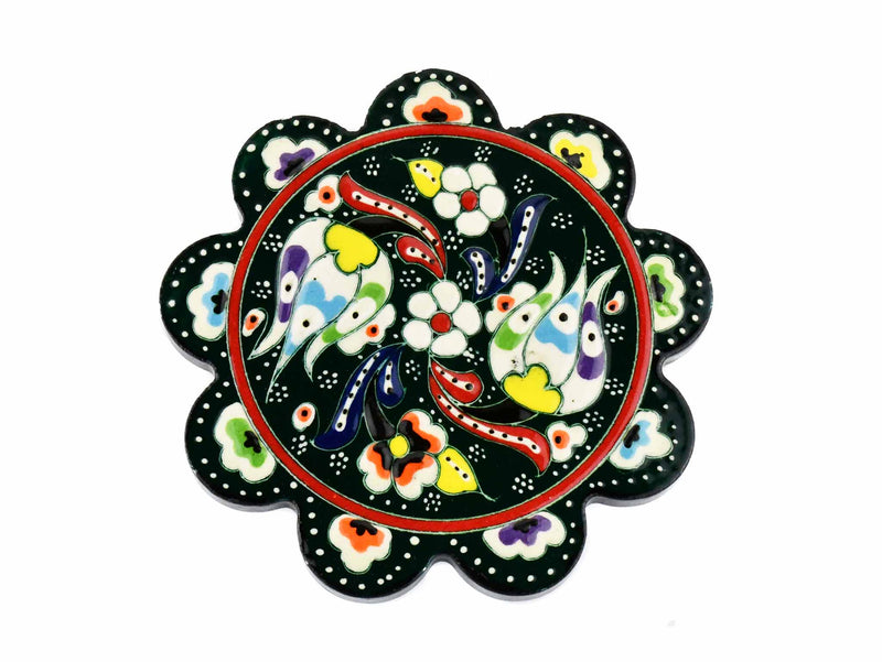 Turkish Coasters Flower Collection Green Ceramic Sydney Grand Bazaar 27 