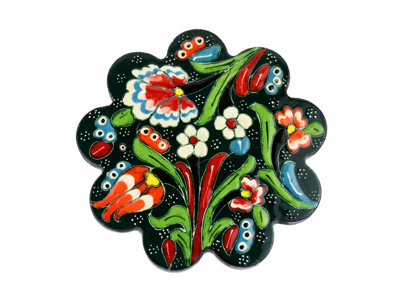 Turkish Coasters Flower Collection Green Ceramic Sydney Grand Bazaar 9 