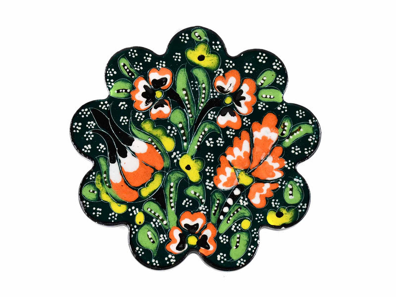 Turkish Coasters Flower Collection Green Ceramic Sydney Grand Bazaar 3 