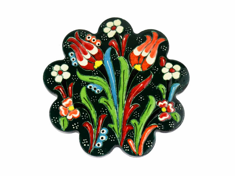 Turkish Coasters Flower Collection Green Ceramic Sydney Grand Bazaar 32 
