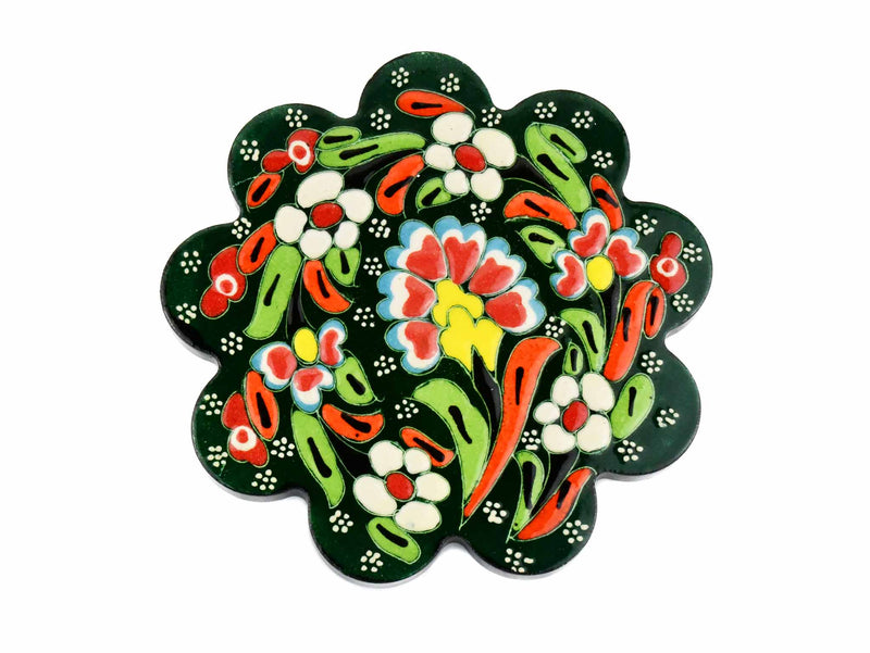 Turkish Coasters Flower Collection Green Ceramic Sydney Grand Bazaar 14 