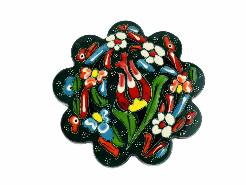 Turkish Coasters Flower Collection Green Ceramic Sydney Grand Bazaar 19 