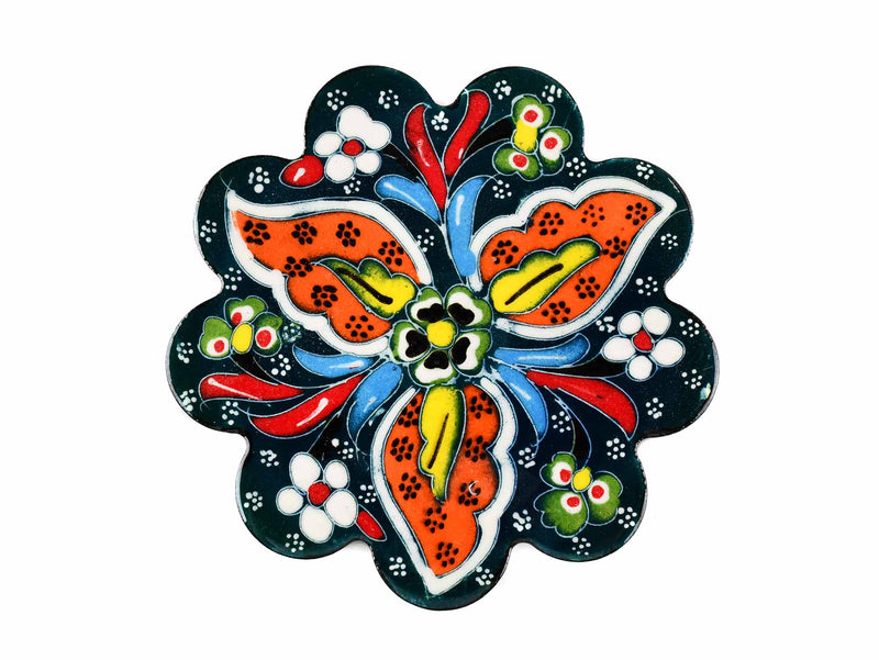 Turkish Coasters Flower Collection Green Ceramic Sydney Grand Bazaar 23 