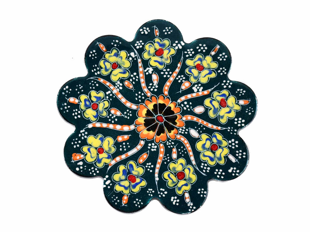 Turkish Coasters Flower Collection Green Ceramic Sydney Grand Bazaar 1 