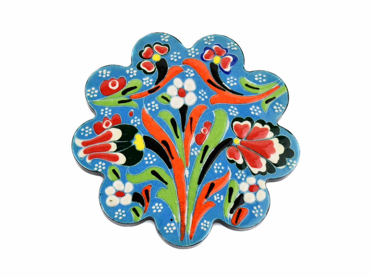 Turkish Coasters Flower Collection Light Blue Ceramic Sydney Grand Bazaar 8 