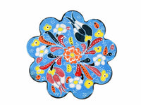 Turkish Coasters Flower Collection Light Blue Ceramic Sydney Grand Bazaar 18 