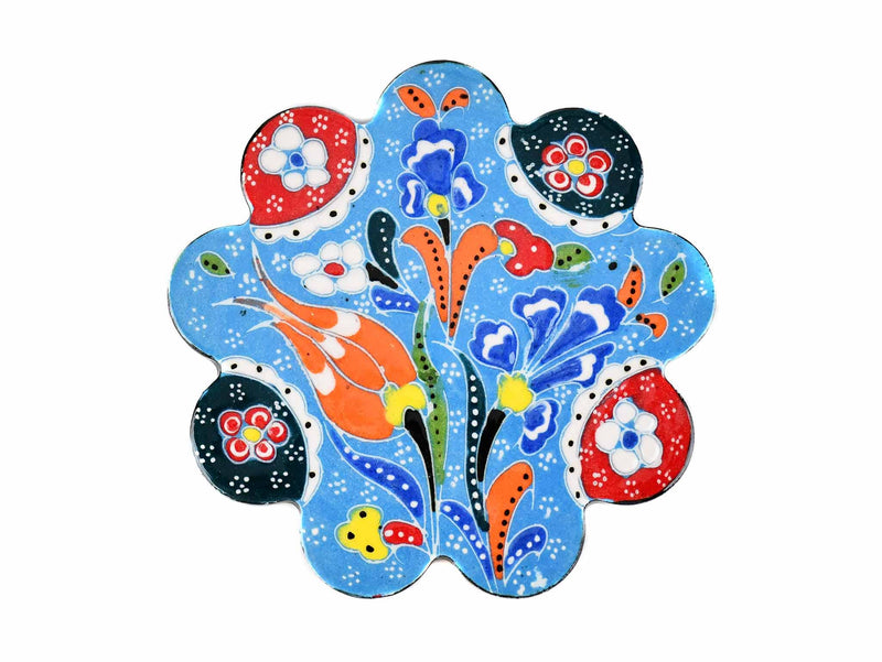 Turkish Coasters Flower Collection Light Blue Ceramic Sydney Grand Bazaar 21 