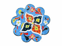 Turkish Coasters Flower Collection Light Blue Ceramic Sydney Grand Bazaar 22 