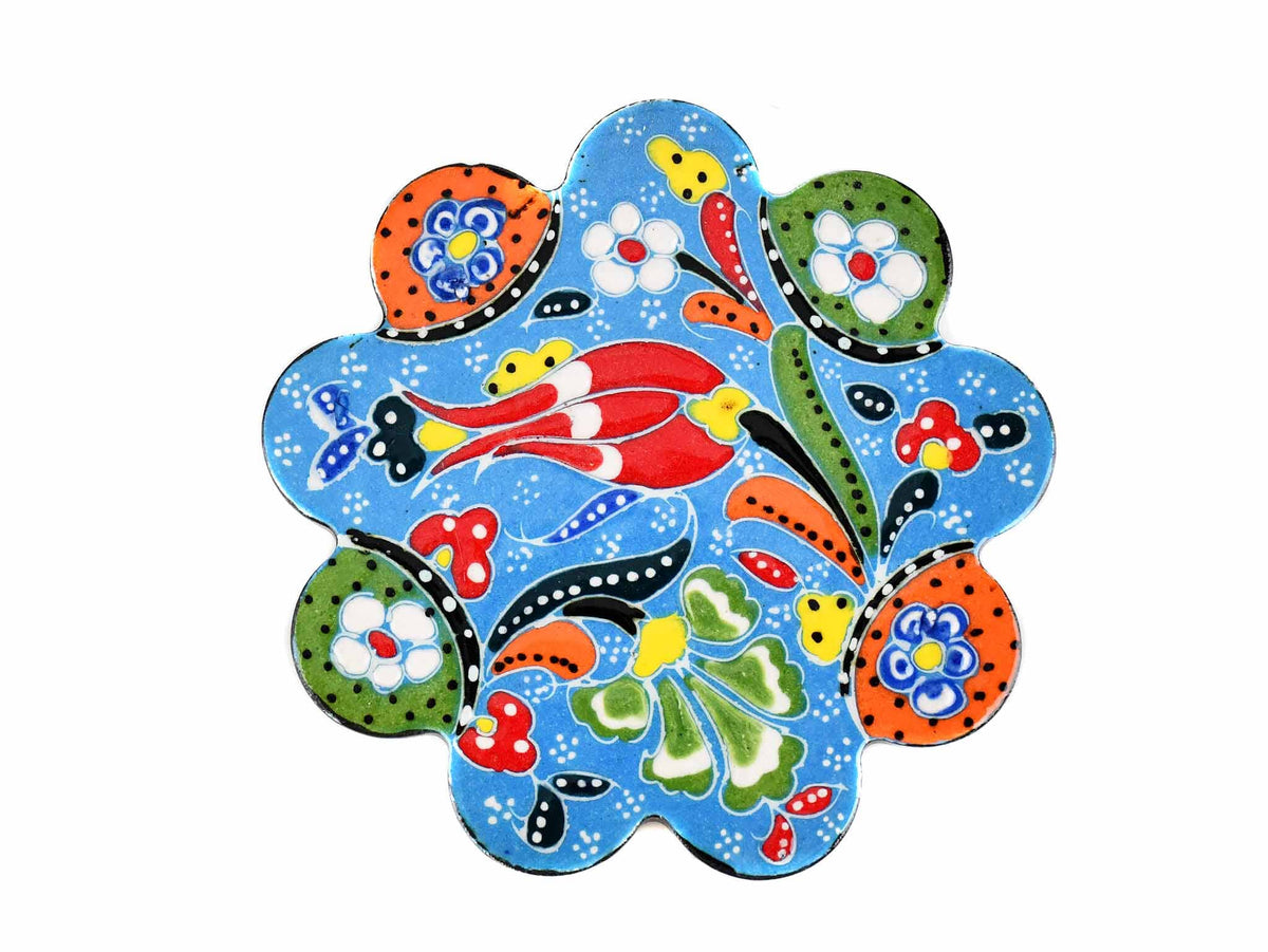 Turkish Coasters Flower Collection Light Blue Ceramic Sydney Grand Bazaar 16 
