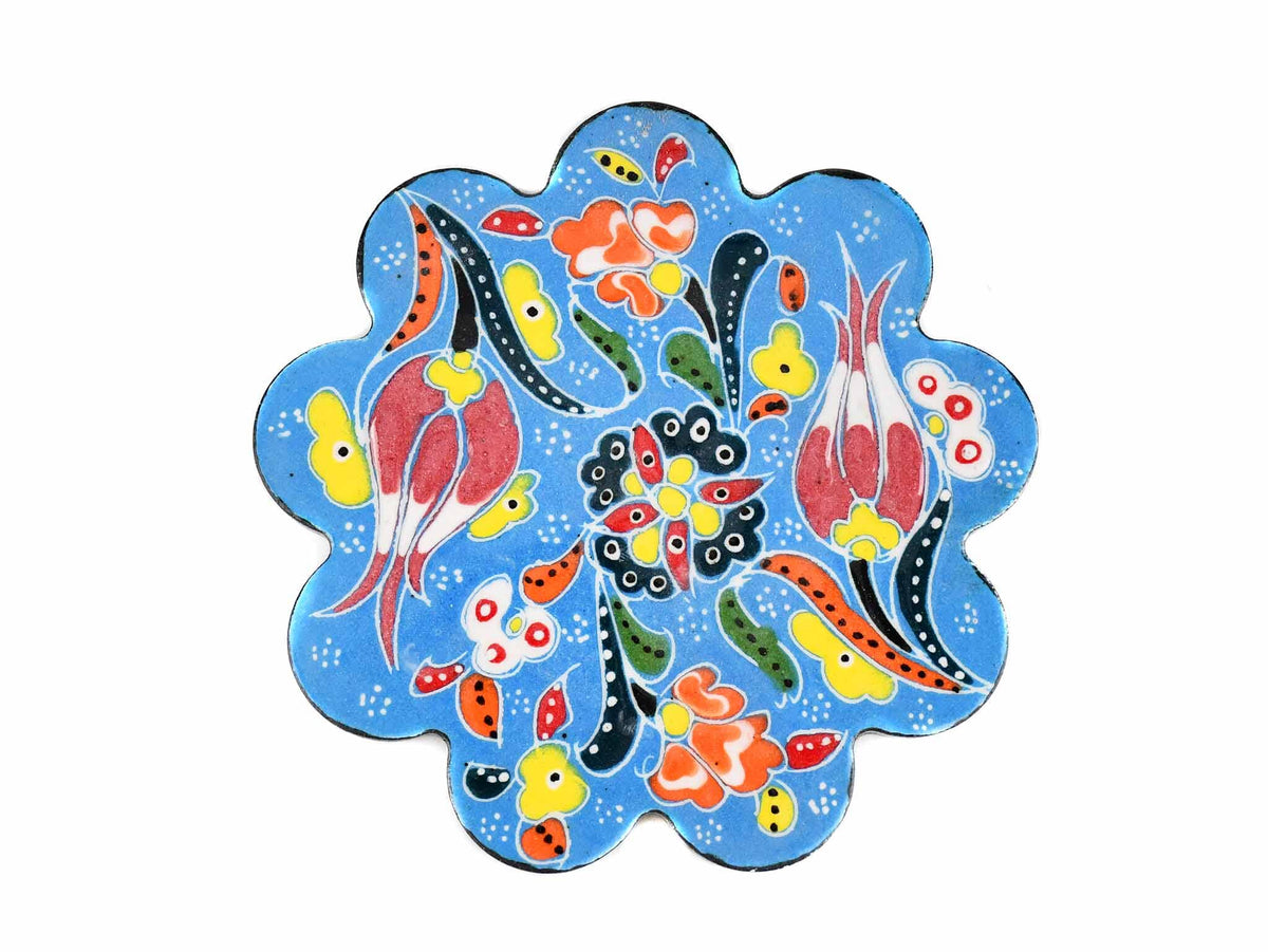 Turkish Coasters Flower Collection Light Blue Ceramic Sydney Grand Bazaar 15 