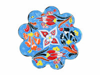 Turkish Coasters Flower Collection Light Blue Ceramic Sydney Grand Bazaar 17 