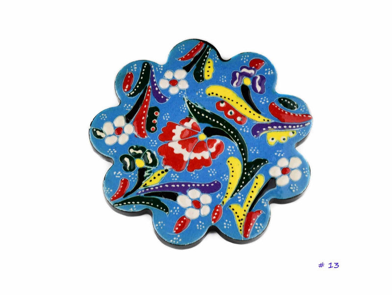 Turkish Coasters Flower Collection Light Blue Ceramic Sydney Grand Bazaar 13 