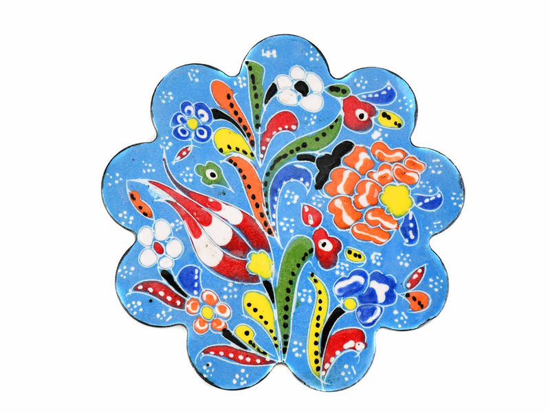 Turkish Coasters Flower Collection Light Blue Ceramic Sydney Grand Bazaar 4 