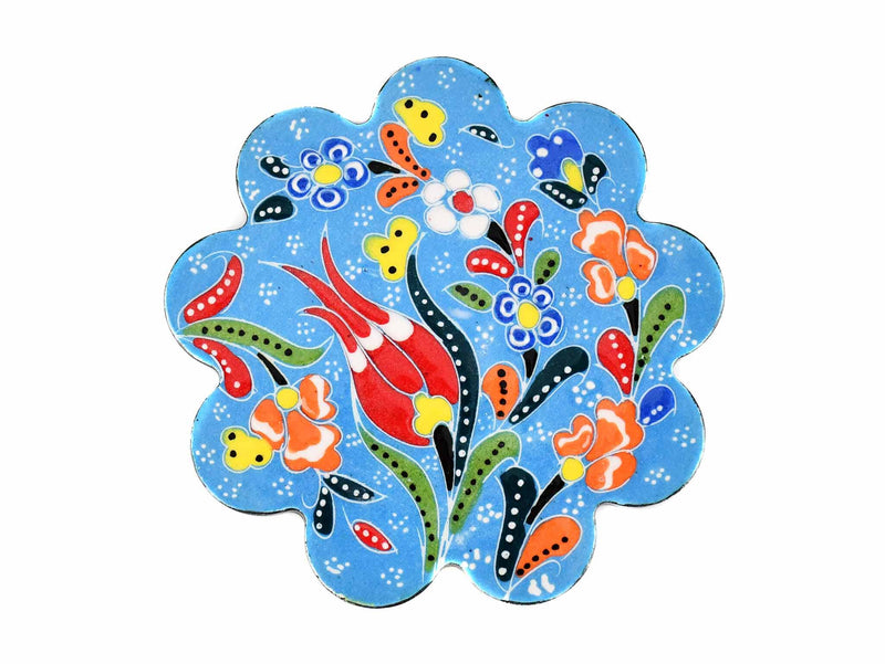 Turkish Coasters Flower Collection Light Blue Ceramic Sydney Grand Bazaar 1 