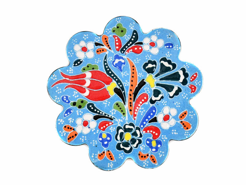 Turkish Coasters Flower Collection Light Blue Ceramic Sydney Grand Bazaar 2 