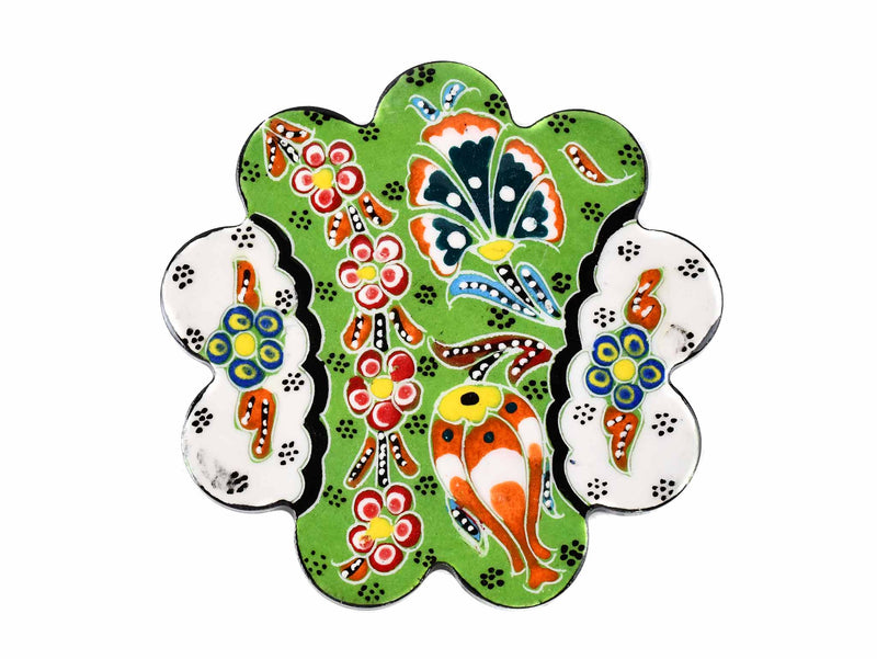 Turkish Coasters Flower Collection Light Green Ceramic Sydney Grand Bazaar 12 