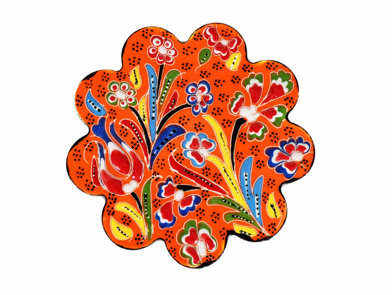 Turkish Coasters Flower Collection Orange Ceramic Sydney Grand Bazaar 11 