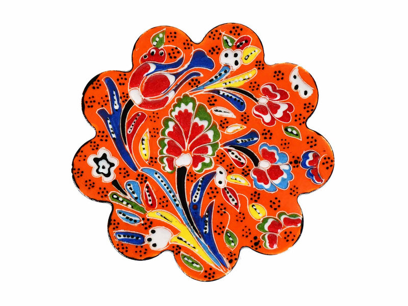 Turkish Coasters Flower Collection Orange Ceramic Sydney Grand Bazaar 2 
